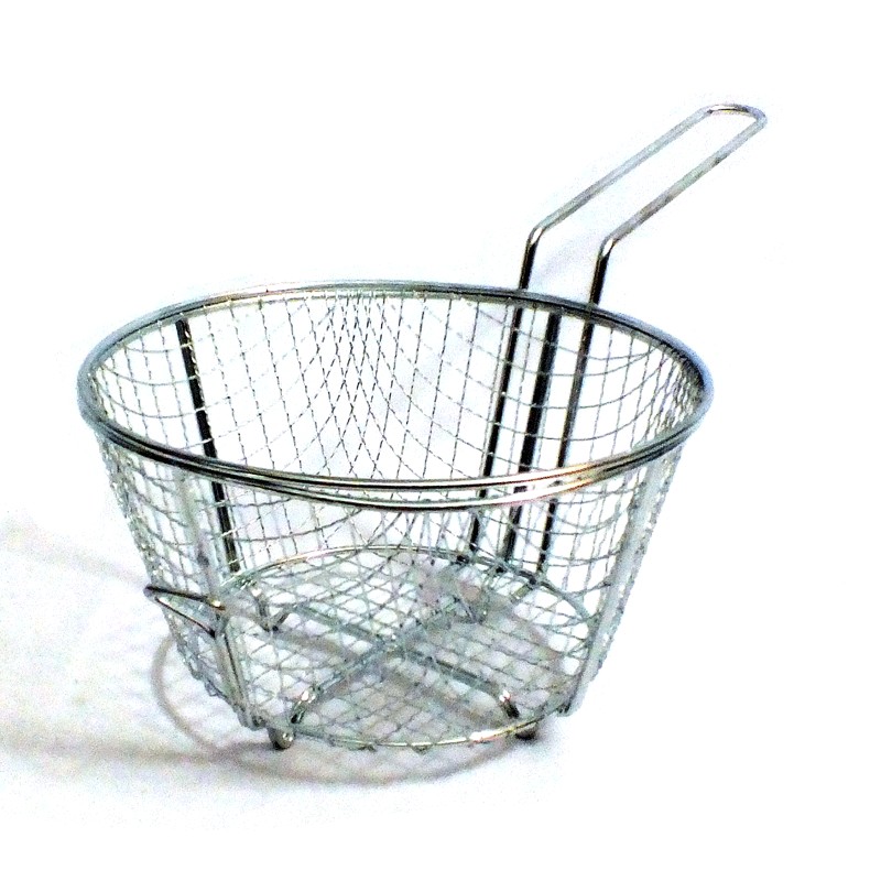 กระชอนตักเฟรนฟราย กลม ( ชุปโครเมี่ยม ) # 61388