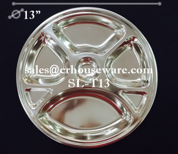 ถาดหลุมสเตนเลส-กลาง,(นำเข้า) SL-T13,ถาดหลุมสเตนเลสอันดับหนึ่งของประเทศ,ถาดหลุมเด็กโรงเรียนมัธยมศึกษาทั่วประเทศ