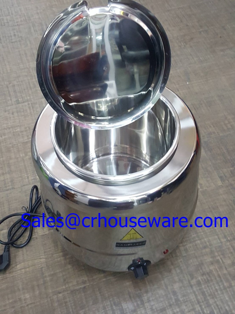 หม้ออุ่นซุปไฟฟ้า หม้อซุปสเตนเลส (ราคาประหยัด) Soup Warmer. Code:005-SBC-81010SP,หม้อใส่ข้าวต้มไฟฟ้าโรงแรม,อุปกรณ์โรงแรมเชียงราย