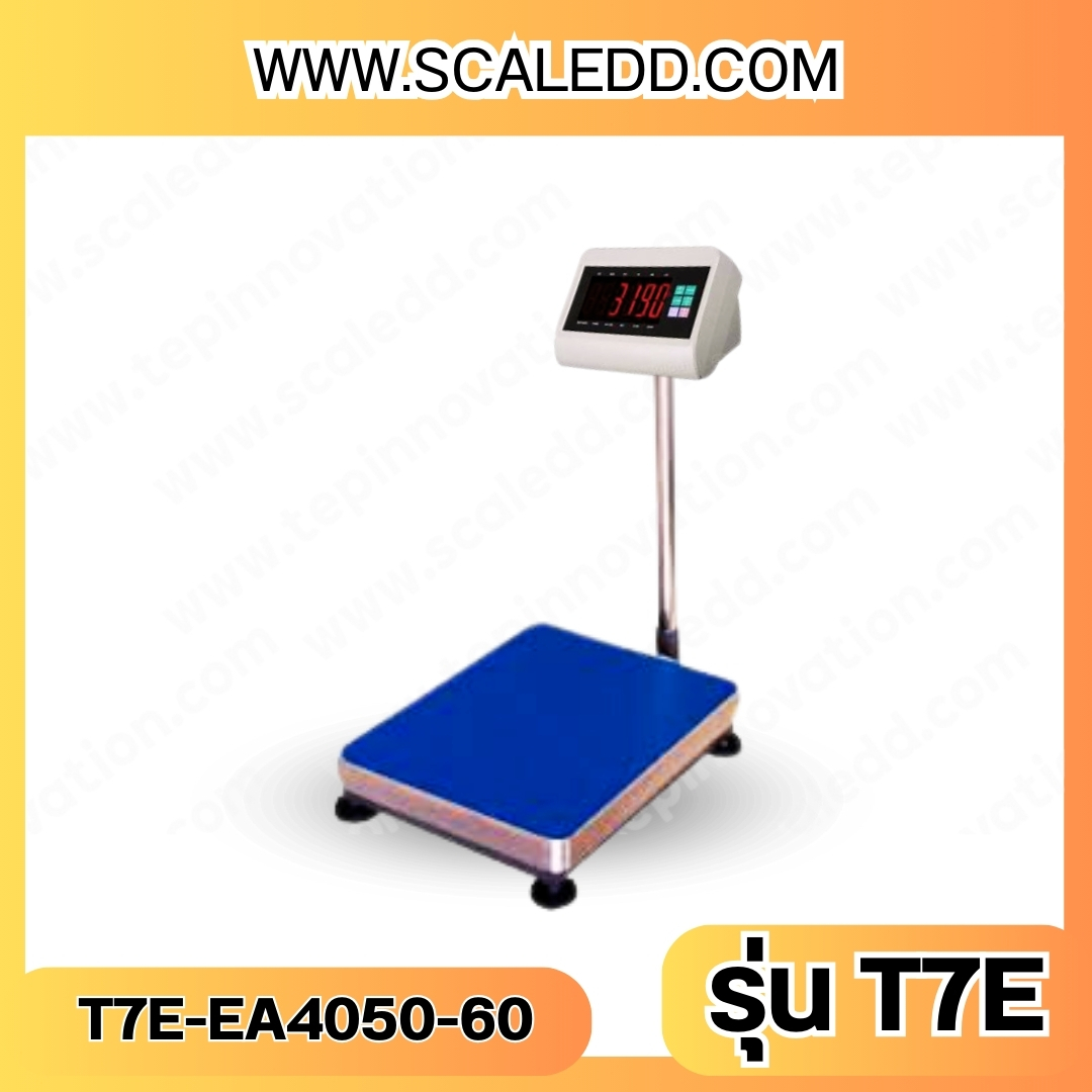 เครื่องชั่งน้ำหนักดิจิตอล พิกัด60kg ความละเอียด10g ขนาดแท่นชั่ง40*50cm รุ่น T7E (เครื่องชั่งผ่านตรวจรับรองจากสำนักชั่งตวงวัด)