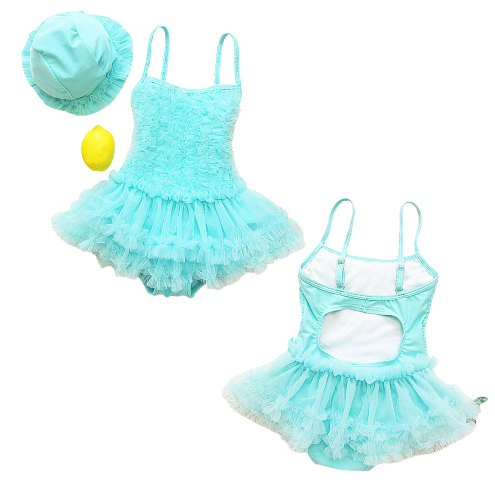 สินค้าพร้อมส่ง ชุดว่ายน้ำ เด็กหญิง เซ็ต 3 ชิ้น สไตล์ลายดอก