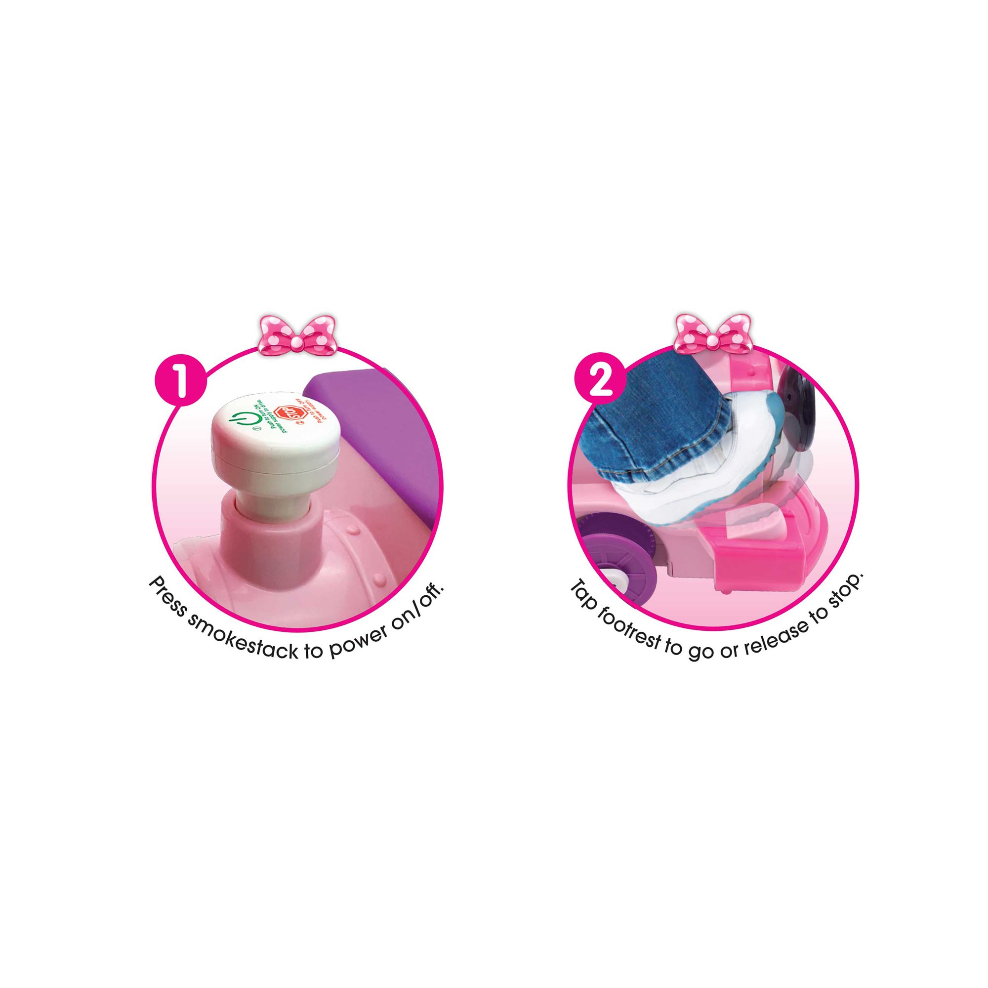 รถไฟแบตเตอรี่พร้อมราง Disney Minnie Mouse 6-Volt Powered Train with Tracks and Caboose