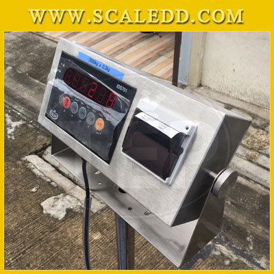เครื่องชั่งดิจิตอล Build in Thermal Printer ยี่ห้อ SDS รุ่น IDS701-PLED ตาชั่ง1ตัน เครื่องชั่งดิจิตอล1ตัน เครื่องชั่งบิ้วอินปริ้นเตอร์ 1ตัน ขนาดแท่น 100x100cm. พิกัด 1000kg ความละเอียด100g ตาชั่ง1000กิโล กิโล1ตัน