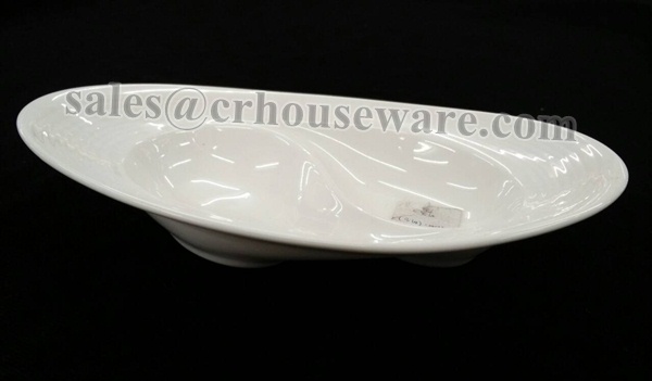 MAXADURA SAUCE DISH WITH DIVISION Code : M 9347/L,ถ้วยน้ำจิ้ม,ถ้วยแบ่ง2 ช่อง,ถ้วยแบ่งโรงแรม,จานชามกระเบื้องเกรดรับแขกวีไอพี