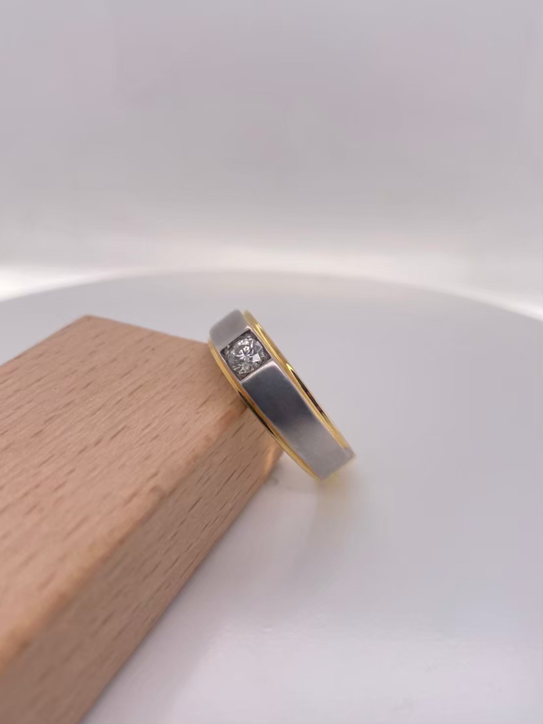 แหวนเพชรปลอกมีดGold 18K 8.02g D 1/28 ct
