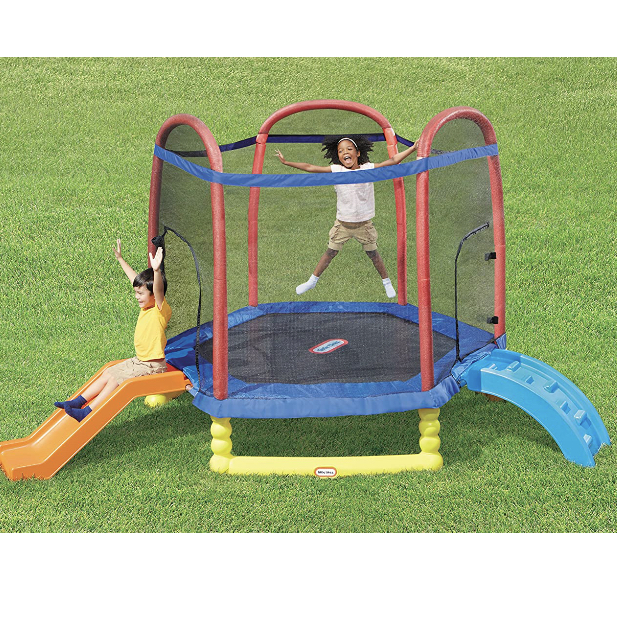 แทรมโพลีนขนาดใหญ่ Little Tikes Climb 'N Slide Trampoline 7 ฟุต