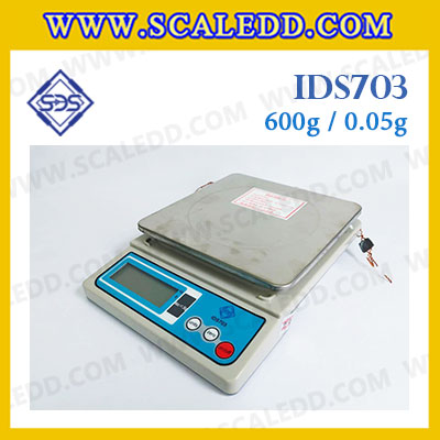 เครื่องชั่งดิจิตอล พิกัด 600g x 0.05g เครื่องชั่งน้ำหนัก600กรัม เครื่องชั่งดิจิตอล600กรัม ตาชั่ง600 กรัม ยี่ห้อ SDS รุ่น IDS703