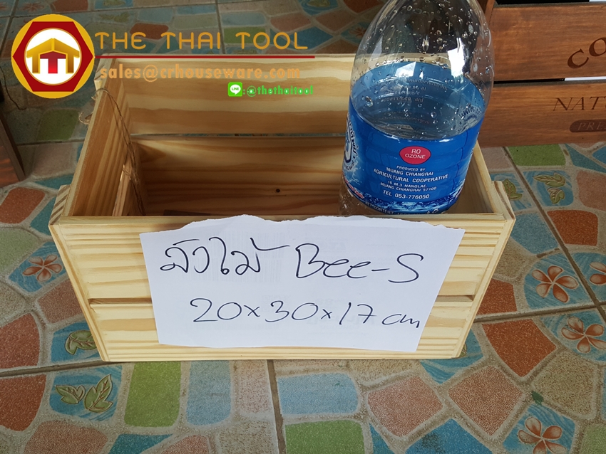 ลังไม้ รุ่น Bee-S รหัส : 005- BOX-BEE-S Wooden crate Bee-S. Code : 005-BOX-BEE-S