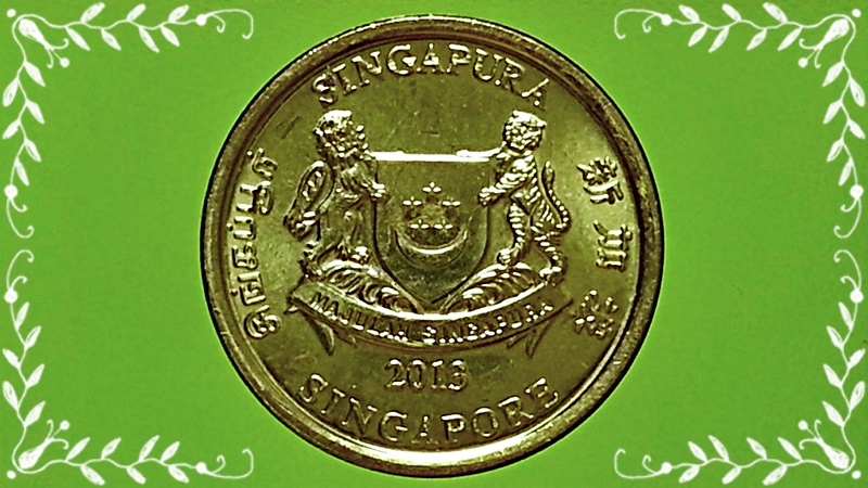 เหรียญ เงินตรา ประเทศ สิงคโปร์ Cents 2013