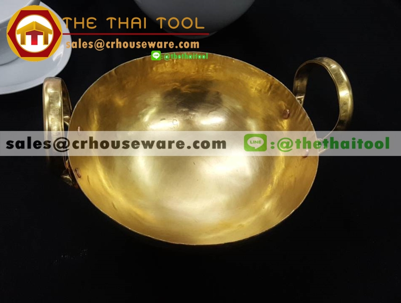 กระทะทองเหลือง กระทะชาบูทองเหลือง Brass pan 016-WB-7