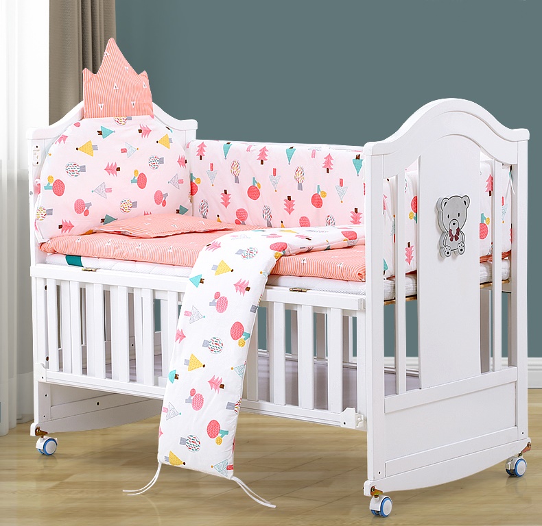 เตียงนอนไม้สำหรับเด็ก White Premium Crown TP21061 (WD17)