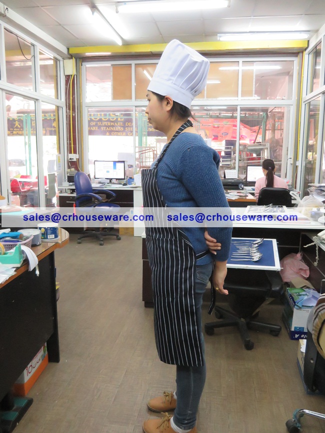 ผ้ากันเปื้อนโรงแรม เอื้ยมผ้า แบบเต็มตัว 044-PKC-WT