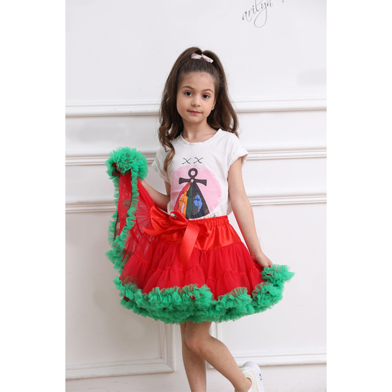 พร้อมส่ง กระโปรงTUTU พองฟู กระโปรงเด็ก พองฟู ติดริบบิ้นโบว์