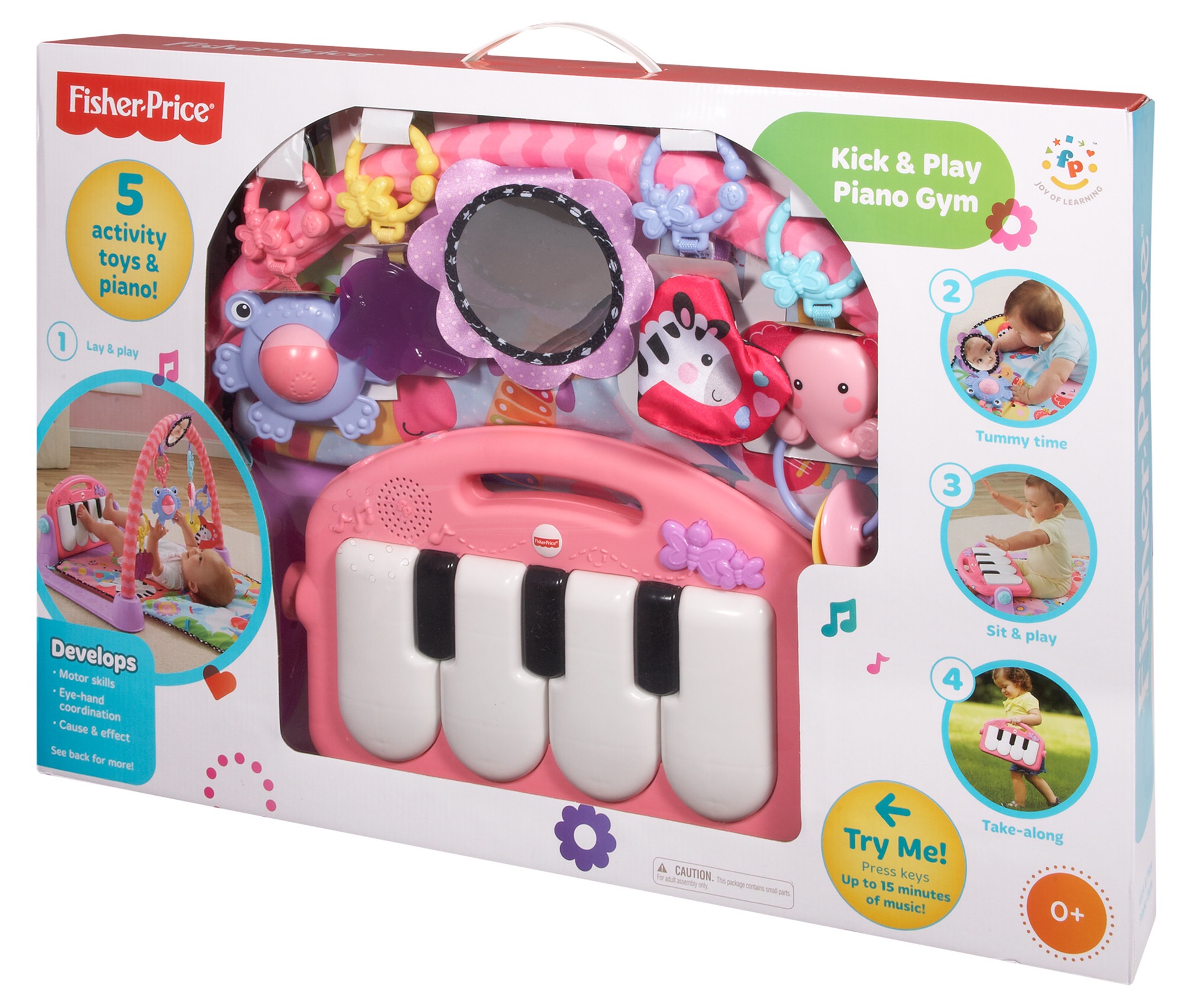 แผ่นรองนอนเพลย์ยิม Fisher-Price Kick and Play Piano Gym