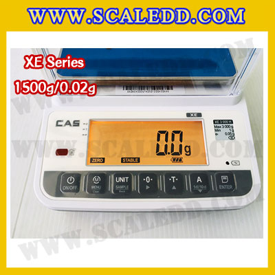เครื่องชั่งดิจิตอลทศนิยม2ตำแหน่ง รุ่น XE 1500g x 0.02g เครื่องชั่ง1500g เครื่องชั่งน้ำหนัก1500g เครื่องชั่งละเอียดสูง1500g กิโลดิจิตอล1500g ตาชั่ง1500g เครื่องชั่ง1500g ยี่ห้อ CAS รุ่น XE