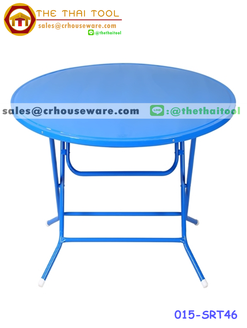 โต๊ะพับกลมเหล็ก 4 ฟุต ขาไคว้ 015-SRT46