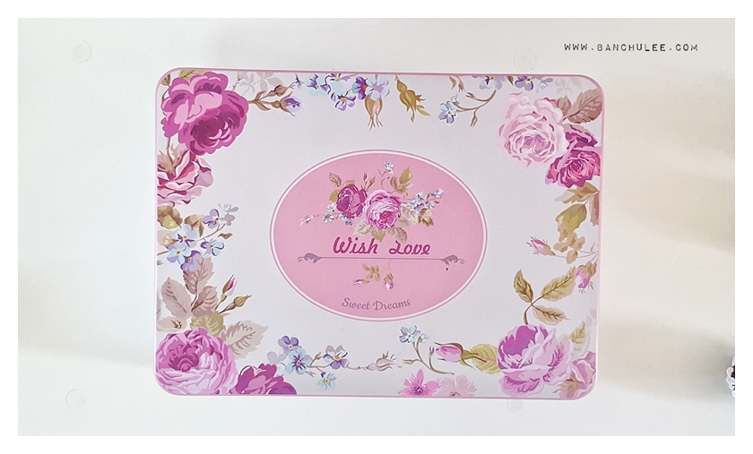 Floral Storage Tin Box กล่องเก็บของ ลายดอกไม้ งานสังกะสี