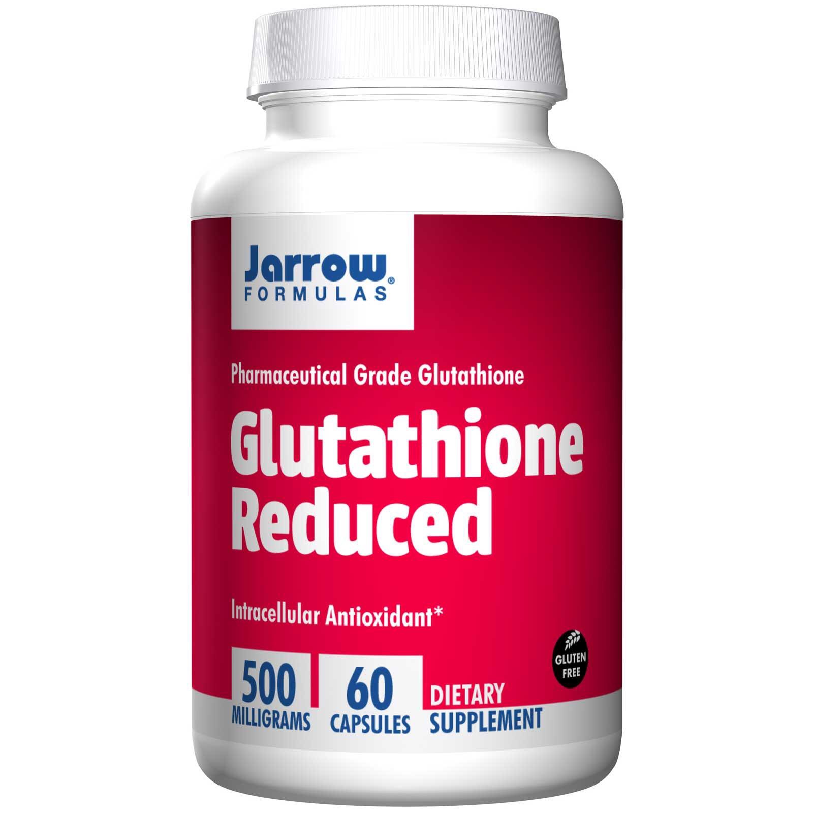 **พร้อมส่ง**Jarrow Formulas Glutathione Reduced 500 mg/60 capsกลูตาไธโอนเข้มข้นระดับ Pharmaceutical Grade ต้านอนุมูลอิสระ ขจัดสารพิษออกจากตับ ยับยั้งการสร้างเมลานินช่วยให้ผิวขาวใส