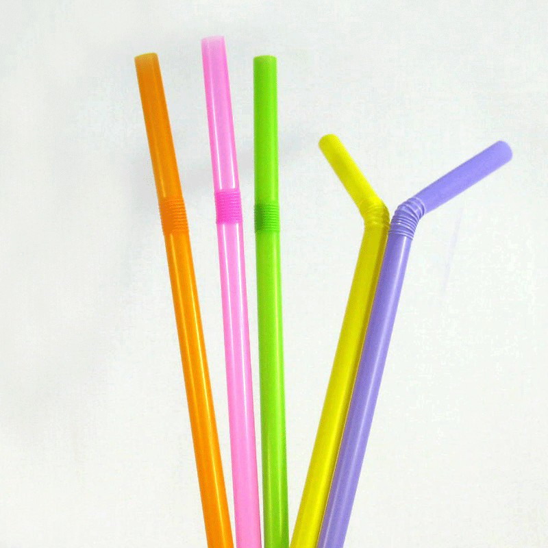 หลอดงอคละสีเส้น 8 มิล ( รูใหญ่ ) ( 250 ชิ้น )