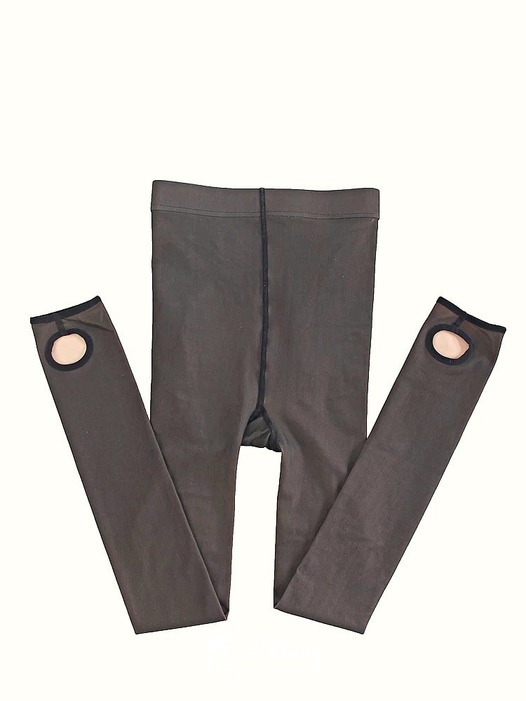 เลกกิ้งถุงน่องซีทรู สีดำ (ไม่บุขน)