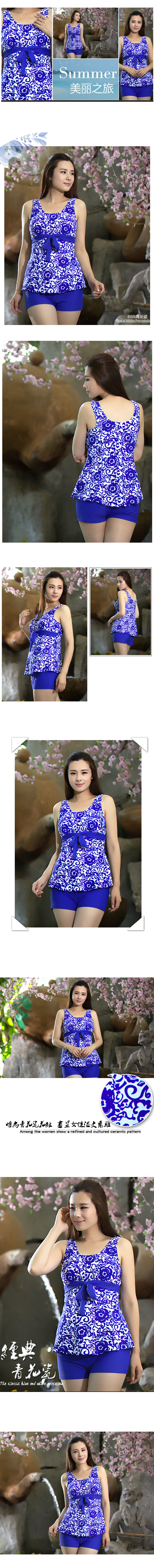 ชุดว่ายน้ำคนอ้วน สีน้ำเงิน เสื้อ +กางเกง รอบอก 38-44 รอบเอว 32-38 สะโพก 40-48 นิ้ว ค่ะ น่ารักมากค่ะ