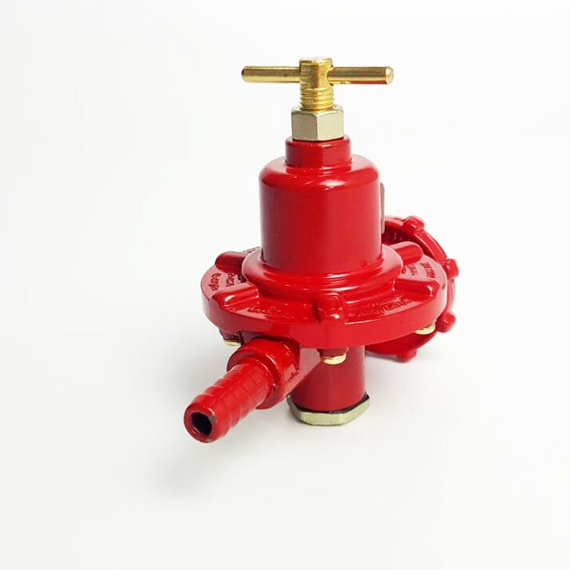 หัวปรับแรงดันสูง ( หัวร่ง ) + สายแก๊ส 2 เมตร + กิ๊ปรัดสาย 2 ตัว