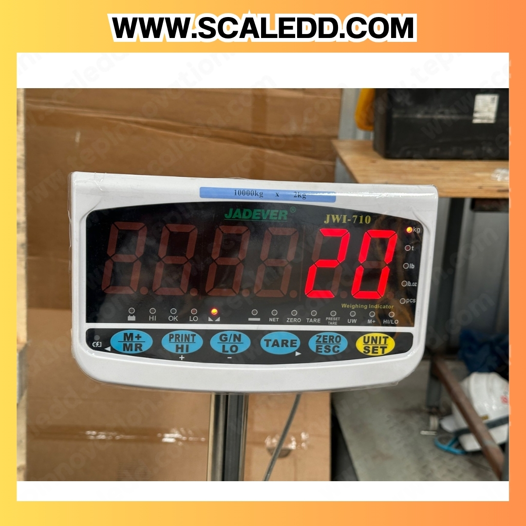เครื่องชั่ง10ตัน พร้อมแท่นชั่งเหล็กขนาด 150 x 250 cm เครื่องชั่งน้ำหนักดิจิตอล10ตัน เครื่องชั่งแบบวางพื้น10ตัน เครื่องชั่งตั้งพื้น10ตัน ตาชั่ง10ตัน ยี่ห้อ JADEVER รุ่น JWI-710