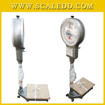 เครื่องชั่งแบบเข็ม100กิโลกรัม ตาชั่งเข็ม100กิโล เครื่องชั่งหน้าปัด 2 หน้า เครื่องชั่งแบบมีล้อ เครื่องชั่งสปริง100kg ละเอียด200g ยี่ห้อ NAGATA รุ่น K-type (เครื่องชั่งผ่านตรวจรับรองจากสำนักชั่งตวงวัด)