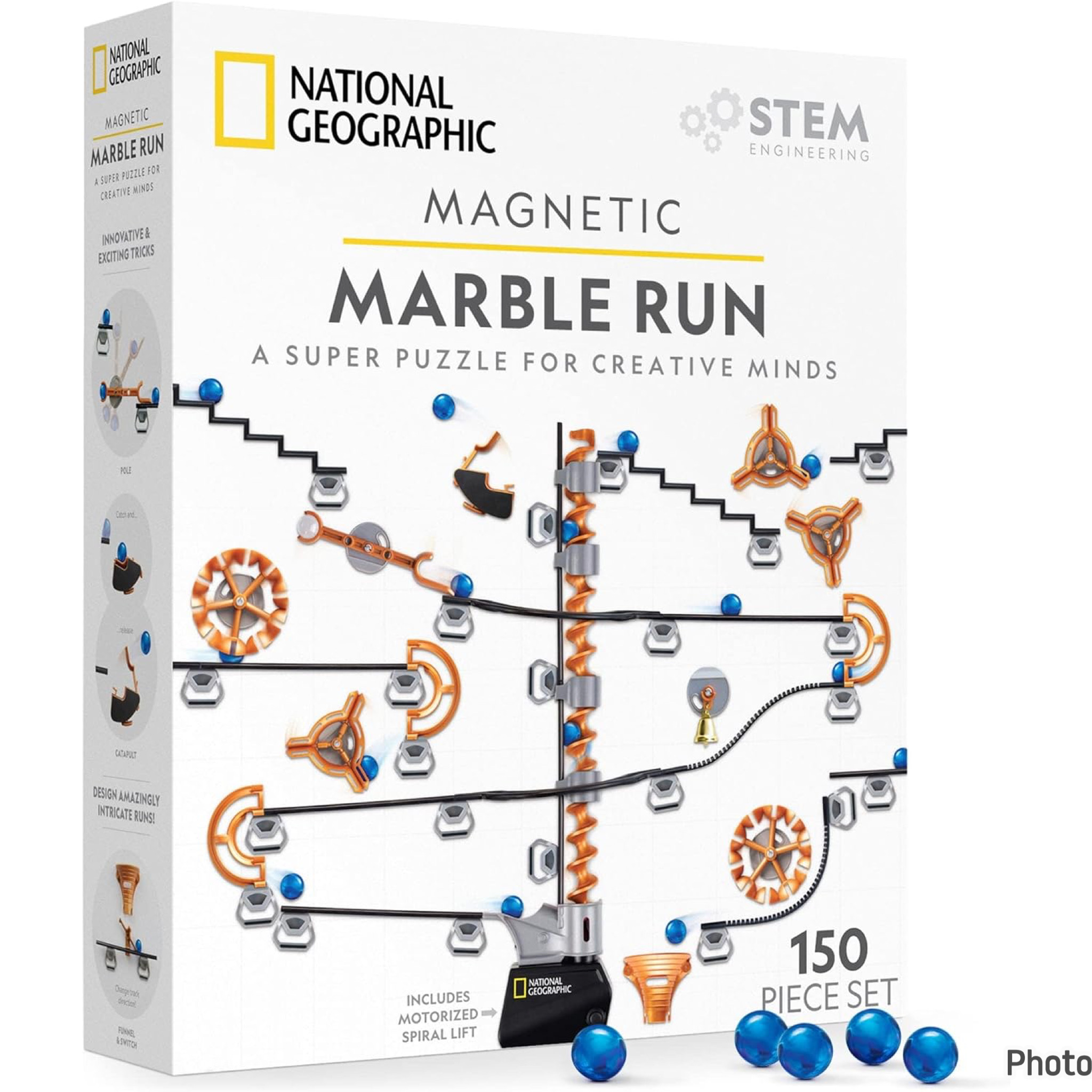 National Geographic Magnetic Marble Run with Metal Board 150 pcs