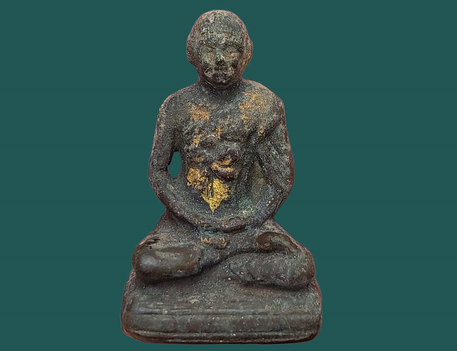 รูปเหมือนสมเด็จพระพุฒาจารย์(โต) พรหมรังสี วัดระฆัง ปี 2495 หลวงปู่นาคสร้าง ปลุกเสก เนื้อทองผสม