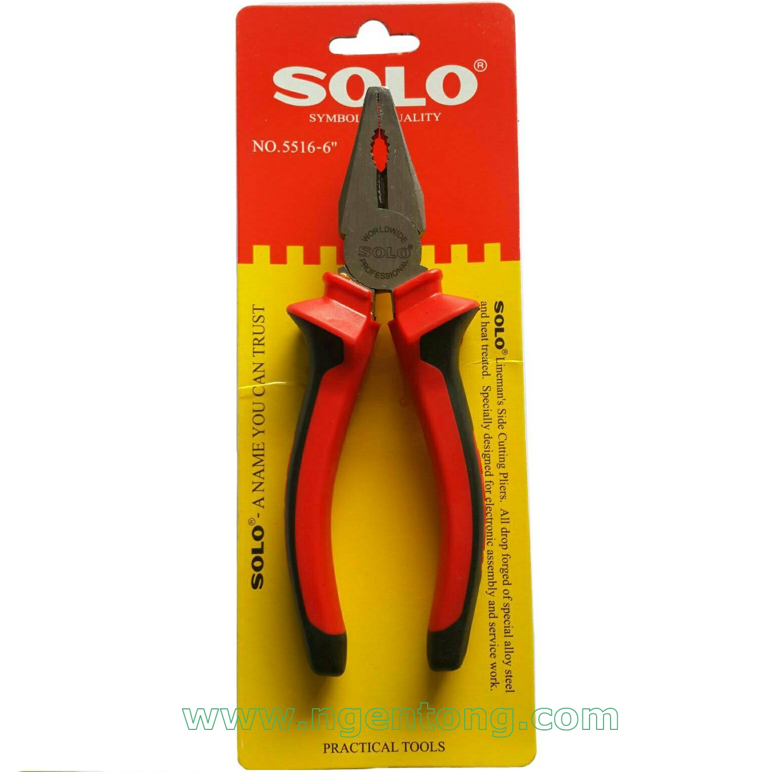SOLO คีมปากจิ้งจก 6 นิ้ว No.5516 ราคา 95 บาท 02-7374802-3