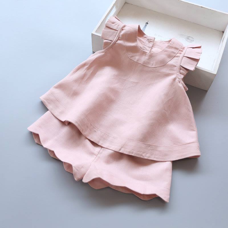 ชุดเสื้อ+กางเกง สีชมพู,เขียว