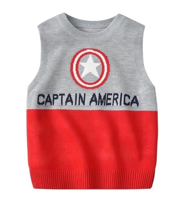 พร้อมส่ง เสื้อกันหนาว : เสื้อกั๊ก เสื้อไหมพรม สีพื้น ปักโลโก้