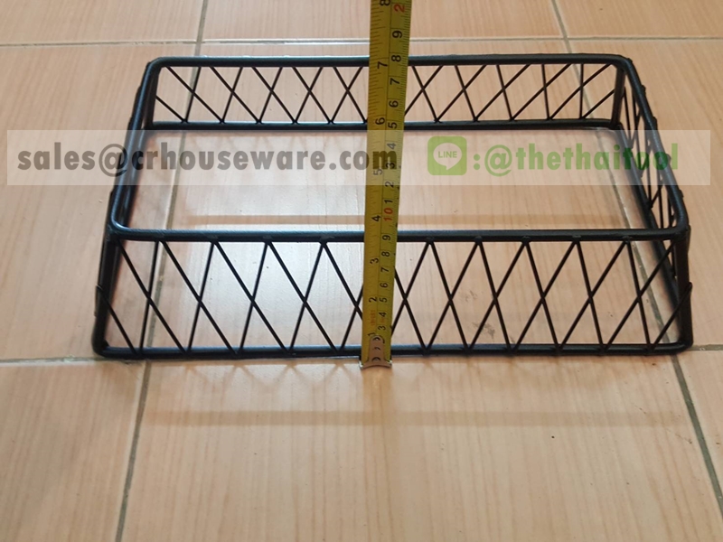 ชั้นโชว์อาหารทรงตาข่าย พร้อมถาดรอง 005-HR022-8+MSL