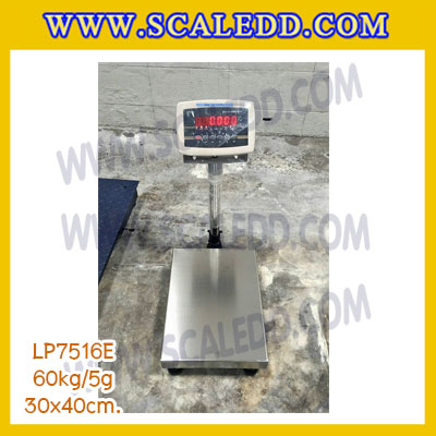 เครื่องชั่งดิจิตอลตั้งพื้น60kg ขนาดแท่น 30x40cm. ตาชั่งดิจิตอล60kg เครื่องชั่ง60kg พิกัด 60kg ค่าละเอียด 5g ยี่ห้อ LOCOSC รุ่น LP7516E