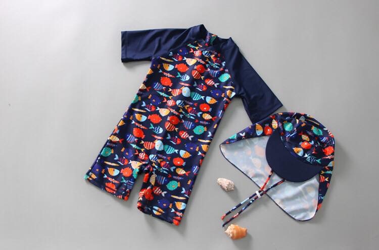 **พร้อมส่ง ชุดว่ายน้ำ เด็กชาย เซ็ตว่ายน้ำ สำหรับเด็ก 3-10 ขวบ