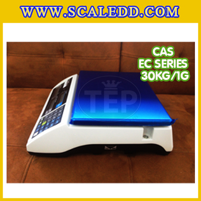 เครื่องชั่งนับจำนวนตั้งโต๊ะ30kg เครื่องชั่งน้ำหนัก30kg เครื่องชั่ง30kg กิโล ตาชั่งนับชิ้นงาน30kg เครื่องชั่งดิจิตอล30kg. ความละเอียด1g ยี่ห้อ CAS รุ่น EC (เครื่องชั่งผ่านตรวจรับรอง)
