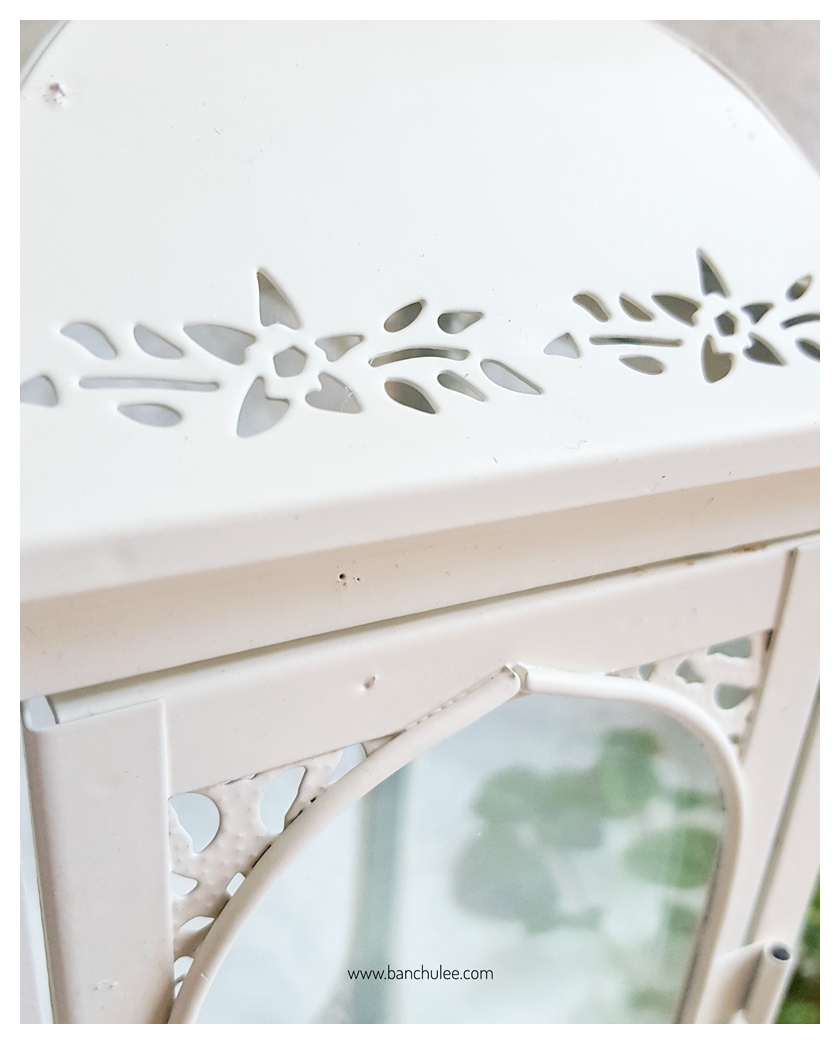 Vintage Lantern ตะเกียงสไตล์วินเทจ สีครีม งานโลหะและกระจก