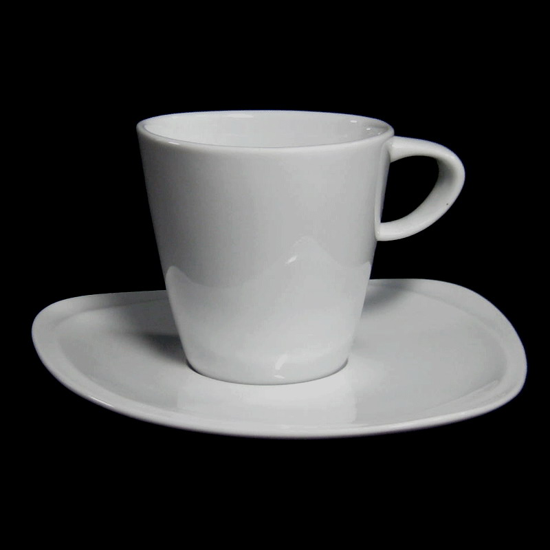 ถ้วยกาแฟ + จานรอง MOOD ความจุ 7.9 ออนซ์ ( 220 มล. ) # 5610 / 5612 ยี่ห้อ Royal porcelain ( รอยัล)