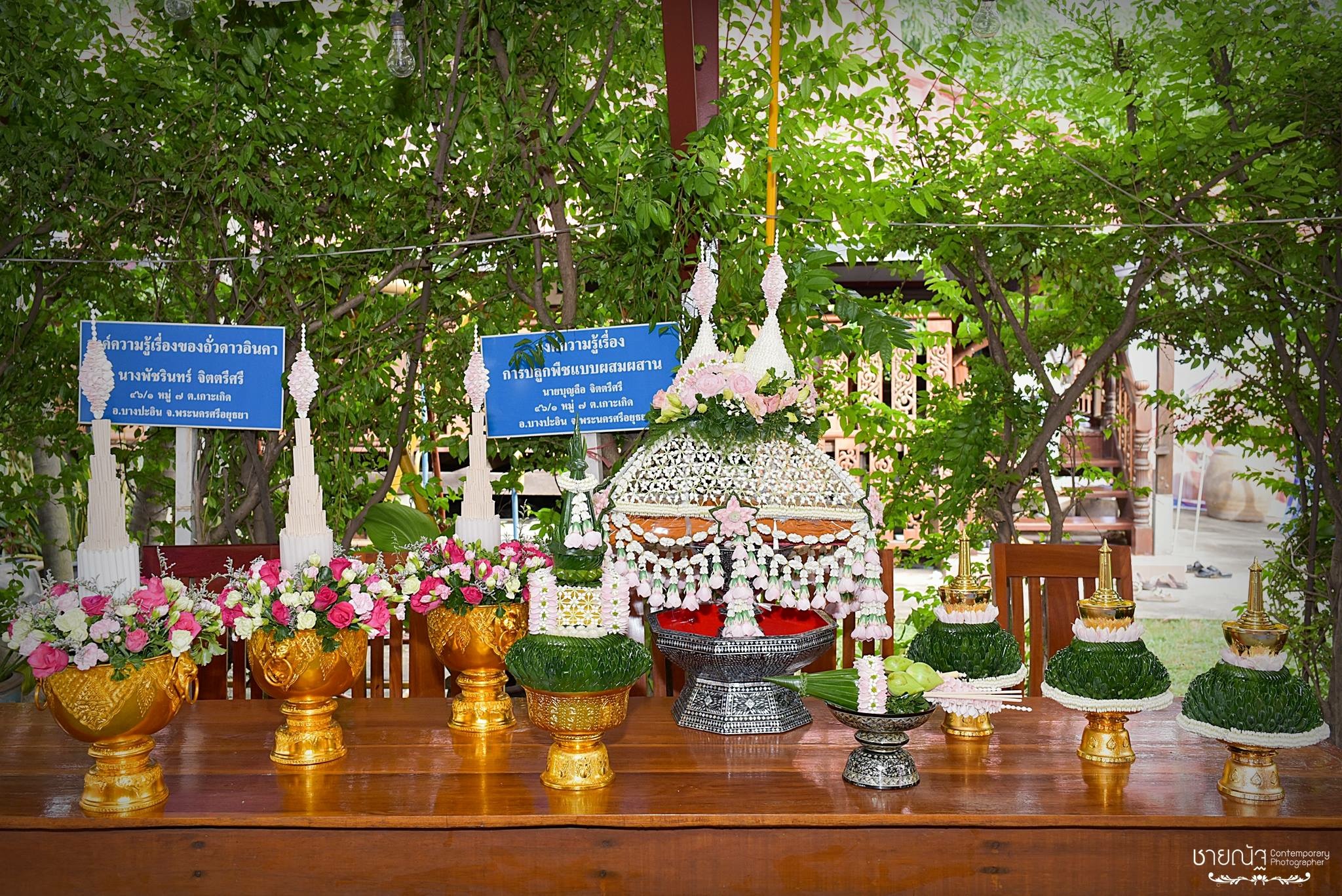 ที่คลุมผ้าไตรดอกไม้สด สีชมพู (ส่งงานอ.บางปะอิน จ.พระนครศรีอยุธยา)1-2กค60