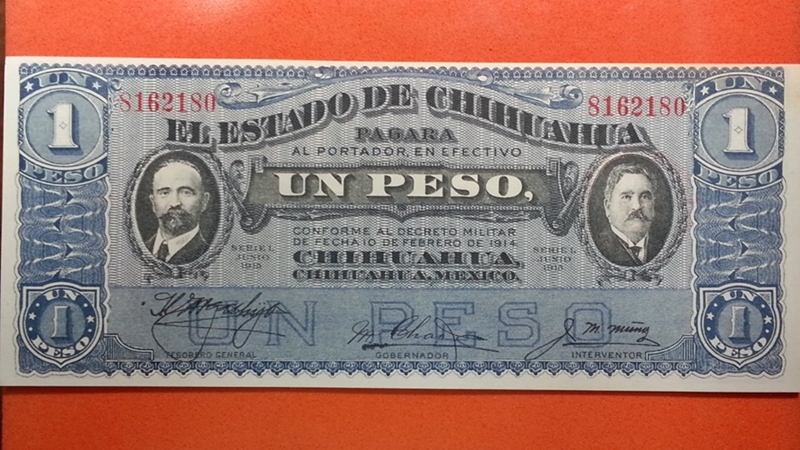 ธนบัตร ประเทศ เม็กซิโก Peso 1915 สภาพ UNC