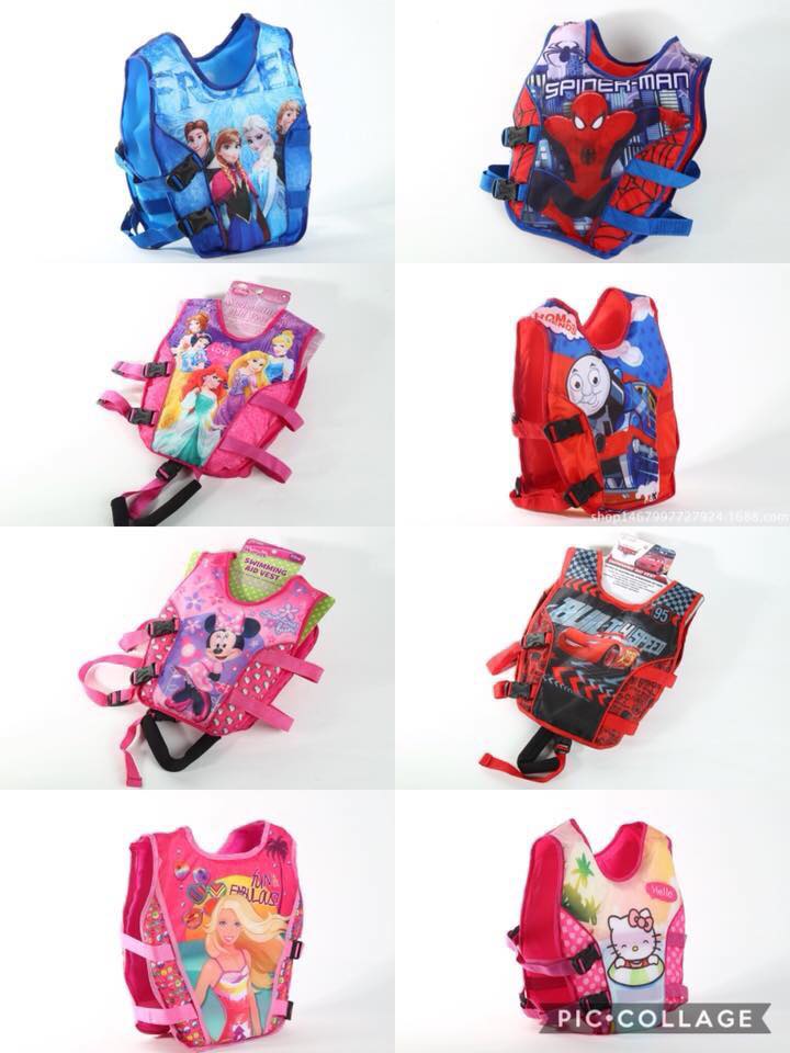 สินค้าพร้อมส่ง อุปกรณ์ช่วยว่ายน้ำ เสื้อชูชีพ สำหรับเด็ก ลายการ์ตูน ไซส์ M