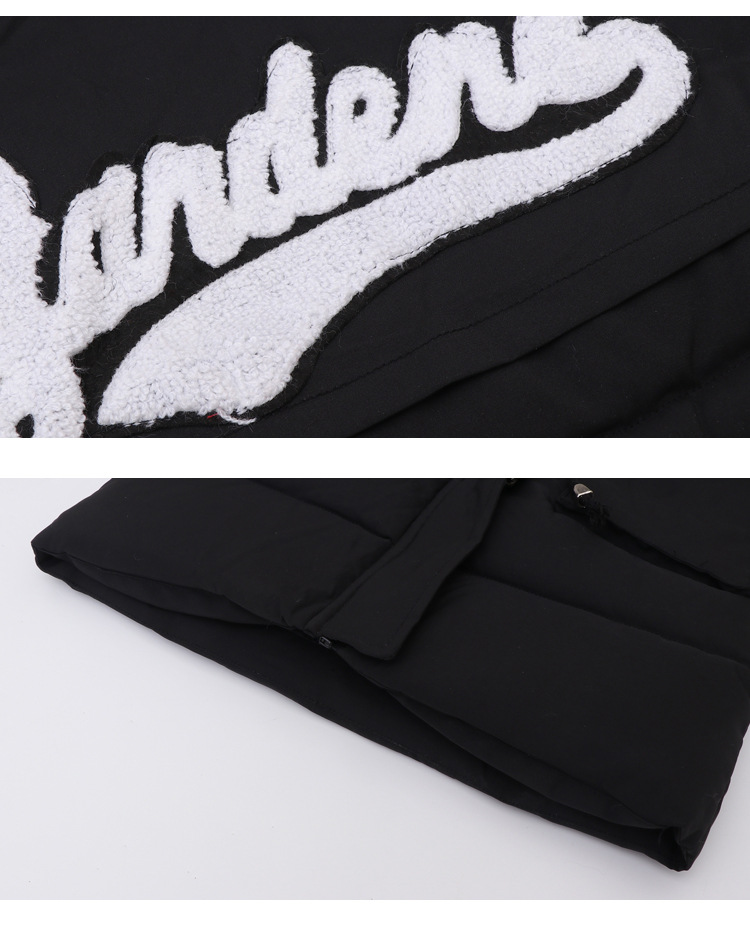 เสื้อกันหนาว บุนวมสีแดง มีฮูด