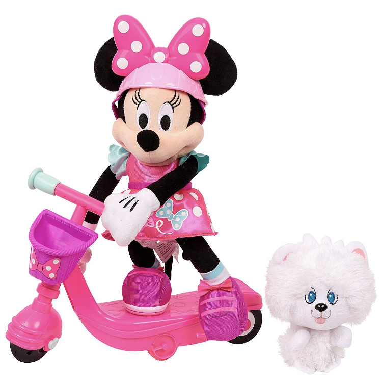 ตุ๊กตาขี่สกู้ตเตอร์วิ่งได้ Minnie Helper Scooter 13" Feature Plush