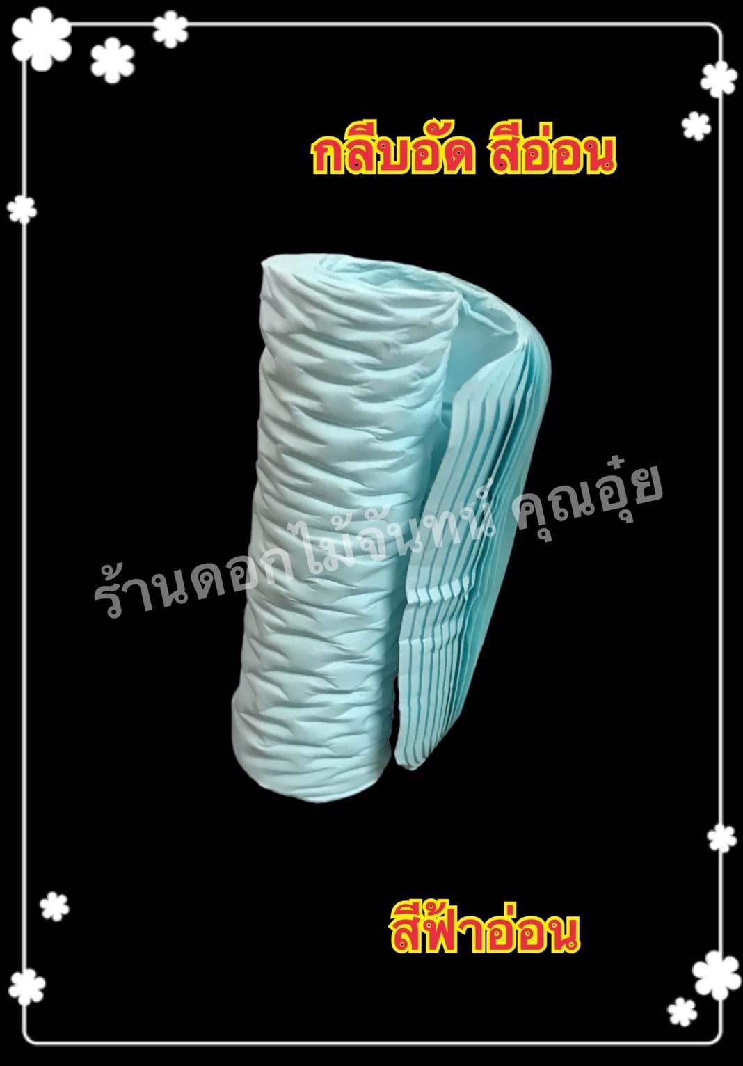 กลีบอัดดอกไม้จันทน์ สีฟ้าอ่อน