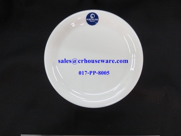 Porceline จานกลมทรงตื้น 7.5 นิ้ว 017-PP-8005,Shallow round plate 7.5 inches