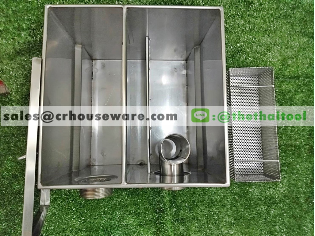 ถังดักไขมันสแตนเลส ขนาด 30 ลิตร รหัส 018-RW-3030,Oily_Waste_water_Changrai,Grease_Trap_for_hospital