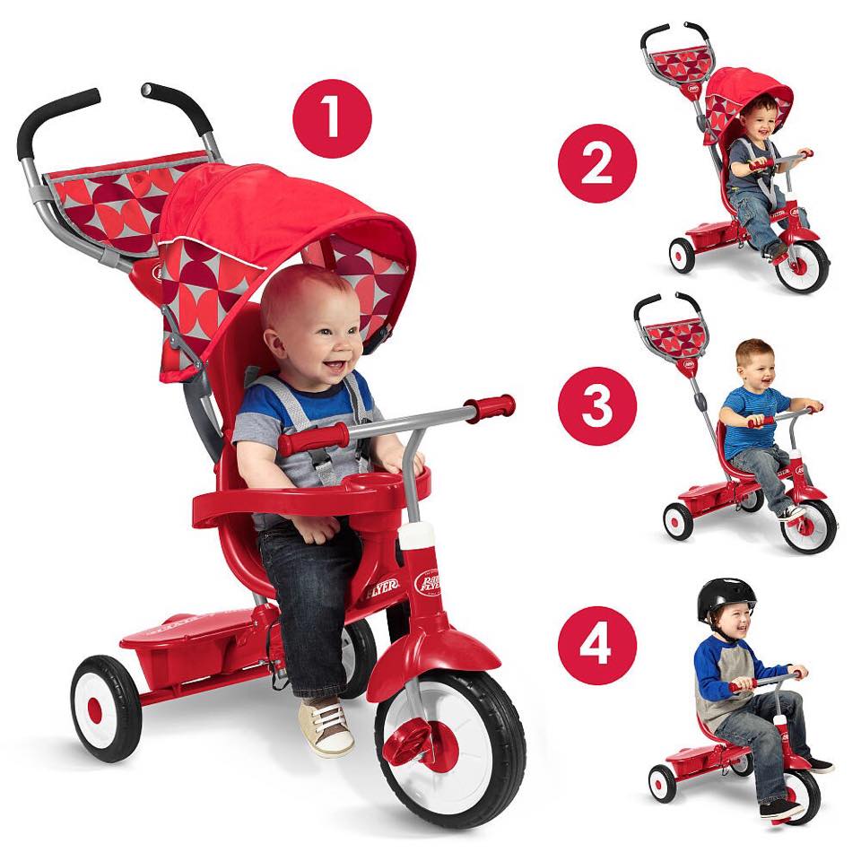 จักรยาน Radio Flyer Deluxe 4 in 1 Trike Red