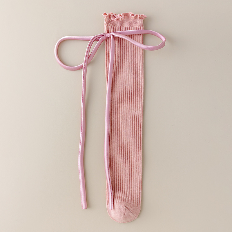 พร้อมส่ง ถุงเท้ายาว ตกแต่งด้วยดาว ปักเพชรเงิน สายห้อย