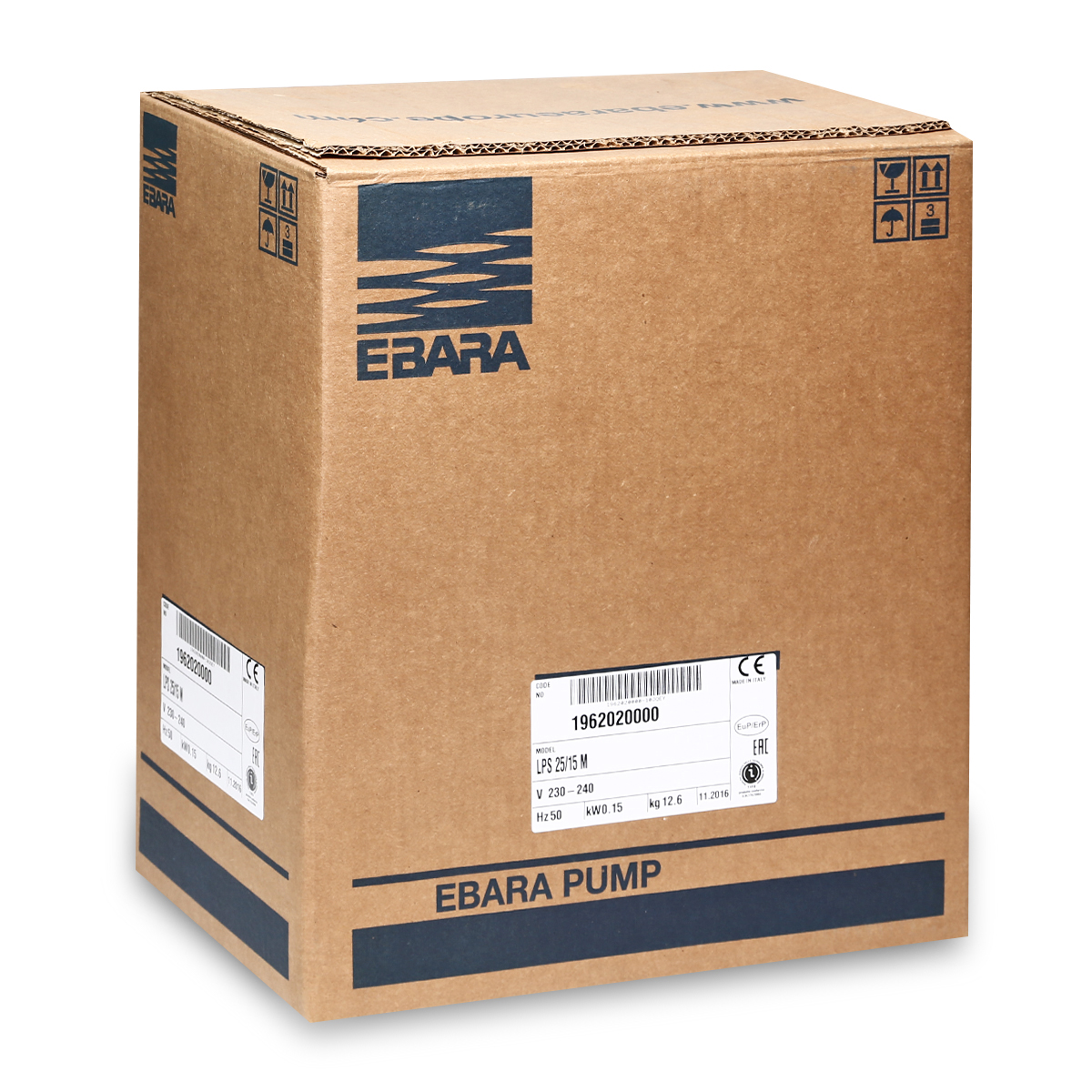 EBARA เอบาร่า รุ่น LPS 25/25 ปั๊มน้ำหอยโข่งผลิตจากสแตนเลส รุ่น LPS (In-Line)